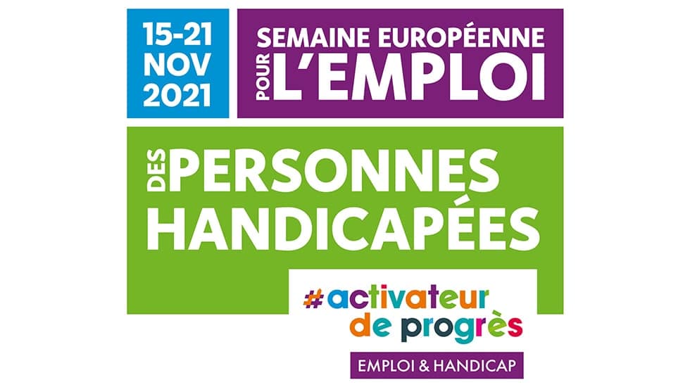 Affiche de l'édition 2021 de la Semaine européenne pour l'emploi des personnes handicapées